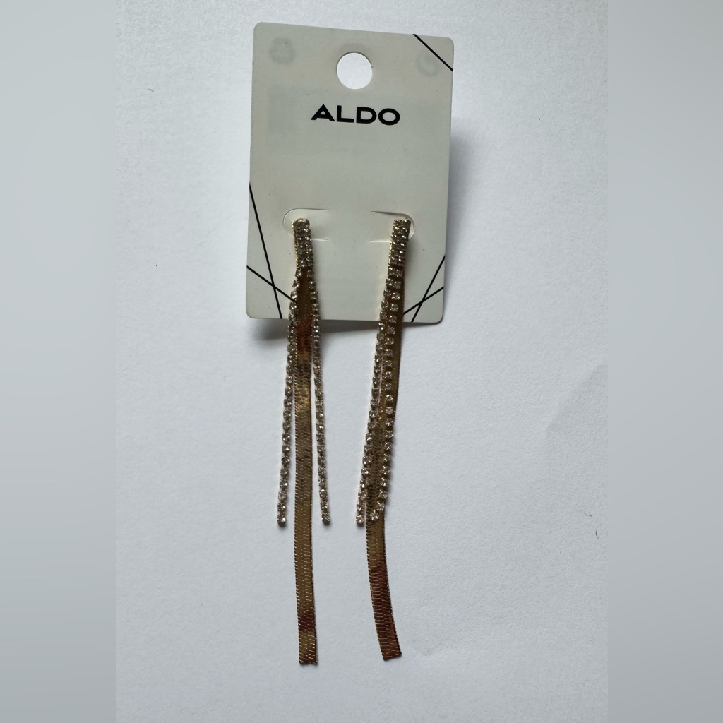 Aldo Shimmering Gold Chain Earrings